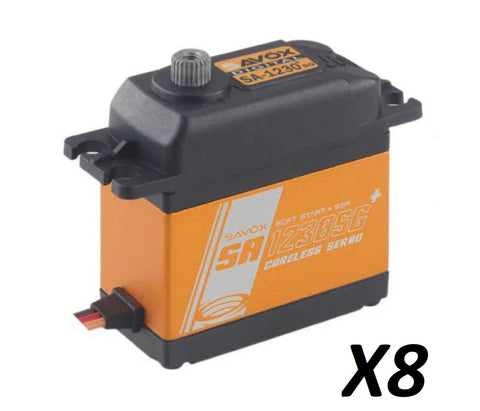 SA1230SGP - Coreless Digital Servo w/Soft Start, 0.16/500 @6v 8 Pack